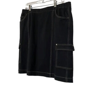 New‎ Dream Jeannes by The Quacker Factory Black Skort Size Large (L)